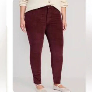 Old Navy Women’s 26w Plus Corduroy Pants High Rise Rockstar Super Skinny Purple